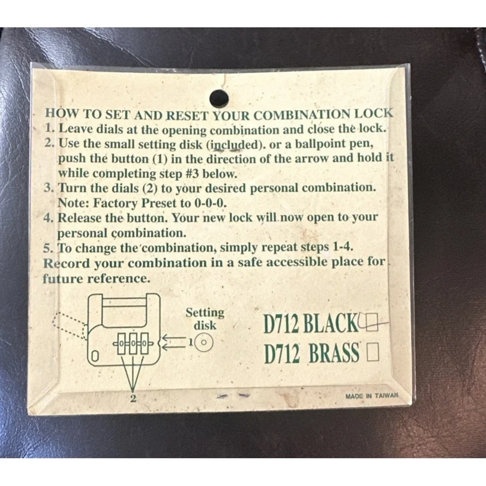 Vintage L.L. Bean‎ 3-Pack Lock Keyless Combination Luggage & Pack Locks Black